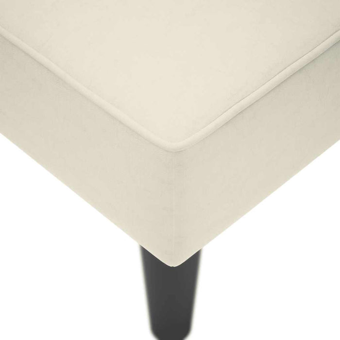 vidaXL Sdraio con Bracciolo Destro in Velluto Crema