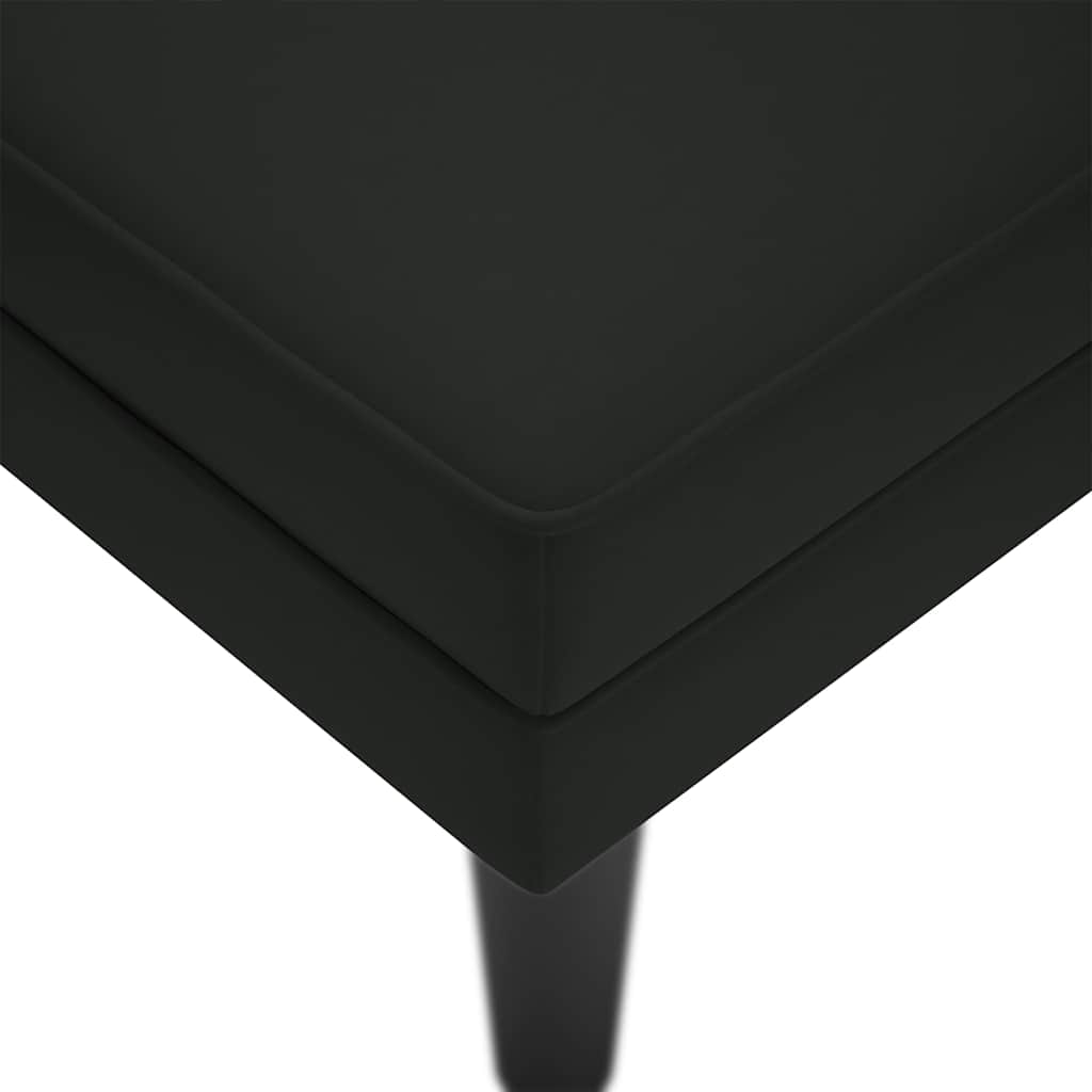 vidaXL Sdraio con Cuscino e Bracciolo Destro in Velluto Nero