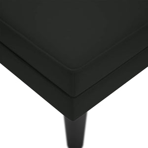 vidaXL Sdraio con Cuscino e Bracciolo Destro in Velluto Nero