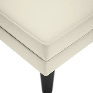 vidaXL Sdraio con Cuscino e Bracciolo Destro in Velluto Crema