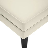 Sdraio con Cuscino e Bracciolo Destro in Velluto Crema 4009814