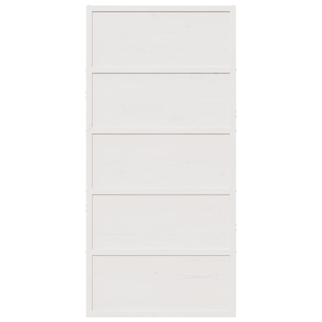 Porta del Granaio Bianca 100x208 cm in Legno Massello di Pino 850630