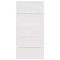 Porta del Granaio Bianca 100x208 cm in Legno Massello di Pino 850630