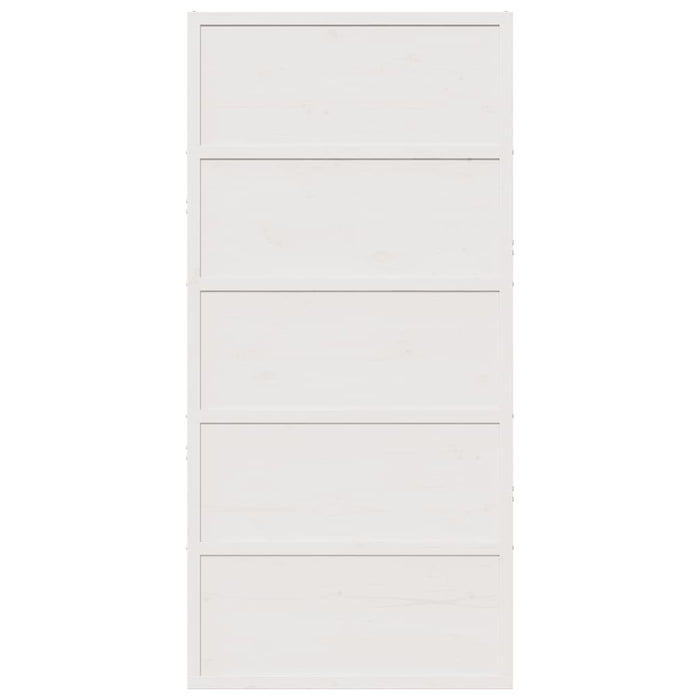 Porta del Granaio Bianca 100x208 cm in Legno Massello di Pino 850630