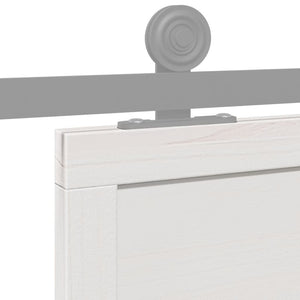 Porta del Granaio Bianca 100x208 cm in Legno Massello di Pino 850630