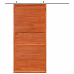 Porta del Granaio Marrone 100x208 cm in Legno Massello di Pino