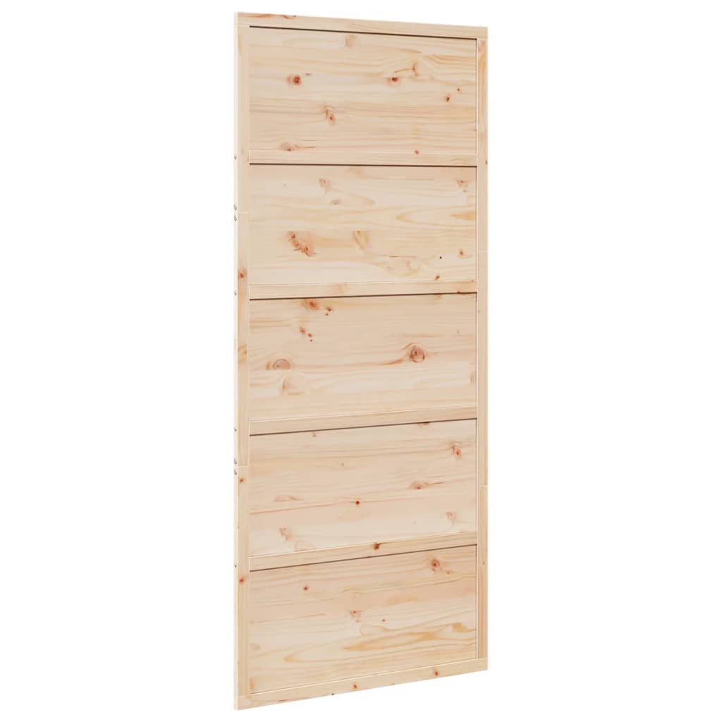 Porta per Granaio 90x208 cm in Legno Massello di Pino 850632