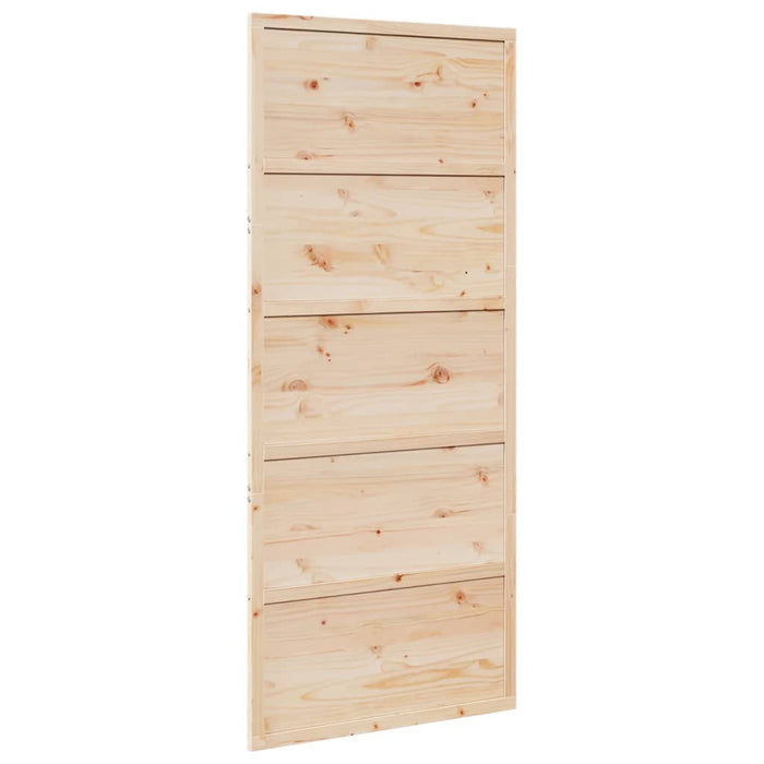 Porta per Granaio 90x208 cm in Legno Massello di Pino 850632