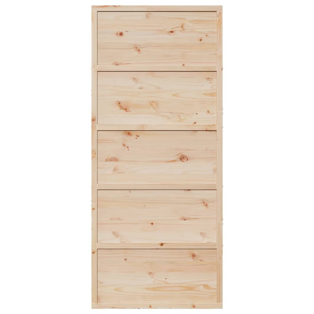 Porta per Granaio 90x208 cm in Legno Massello di Pino 850632