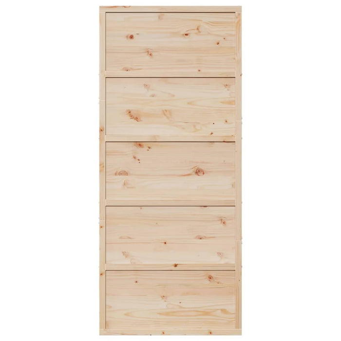 Porta per Granaio 90x208 cm in Legno Massello di Pino 850632