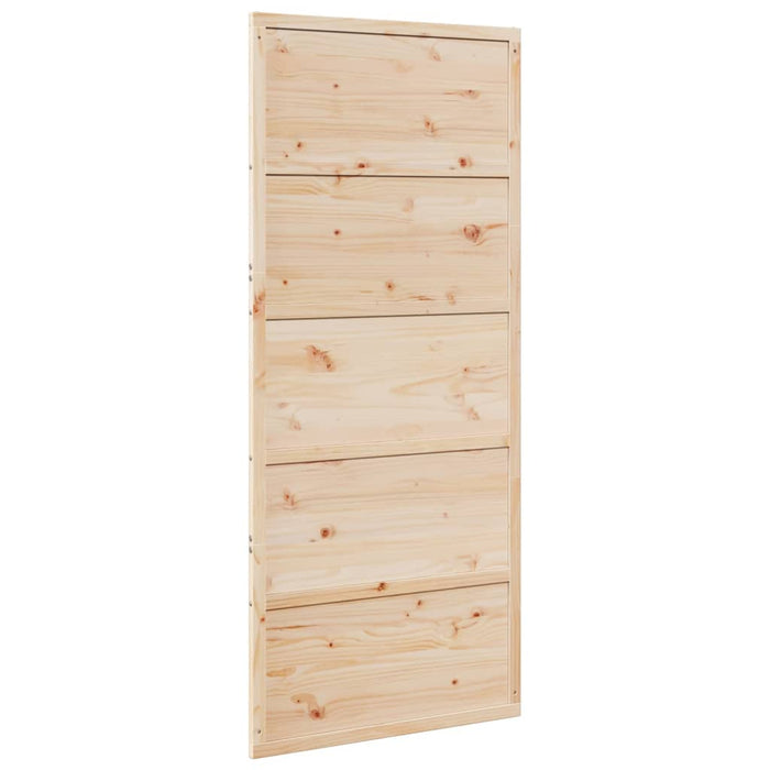 Porta per Granaio 90x208 cm in Legno Massello di Pino 850632