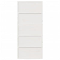 Porta del Granaio Bianca 90x208 cm in Legno Massello di Pino 850633