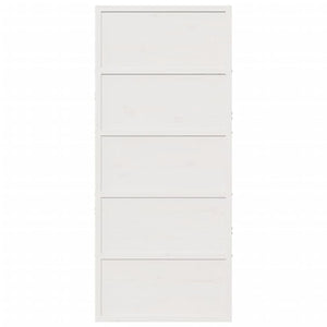 Porta del Granaio Bianca 90x208 cm in Legno Massello di Pino 850633