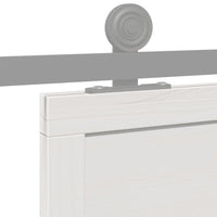 Porta del Granaio Bianca 90x208 cm in Legno Massello di Pino 850633