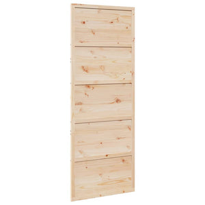 Porta per Granaio 80x208 cm in Legno Massello di Pino 850635
