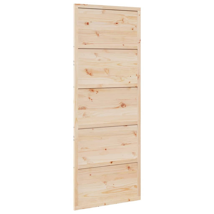 Porta per Granaio 80x208 cm in Legno Massello di Pino 850635