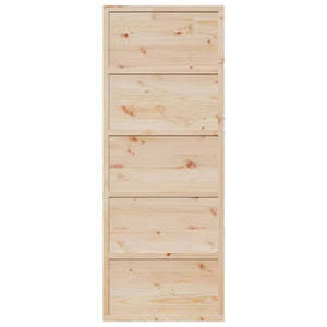 Porta per Granaio 80x208 cm in Legno Massello di Pino 850635