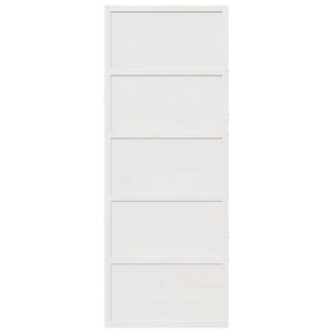 Porta del Granaio Bianca 80x208 cm in Legno Massello di Pino 850636