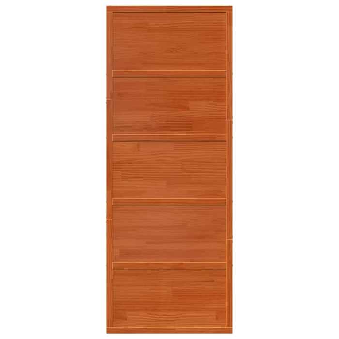 Porta del Granaio Marrone 80x208 cm in Legno Massello di Pino 850637