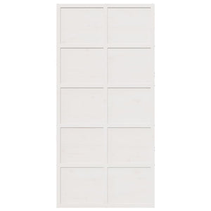 Porta del Granaio Bianca 100x208 cm in Legno Massello di Pino 850639
