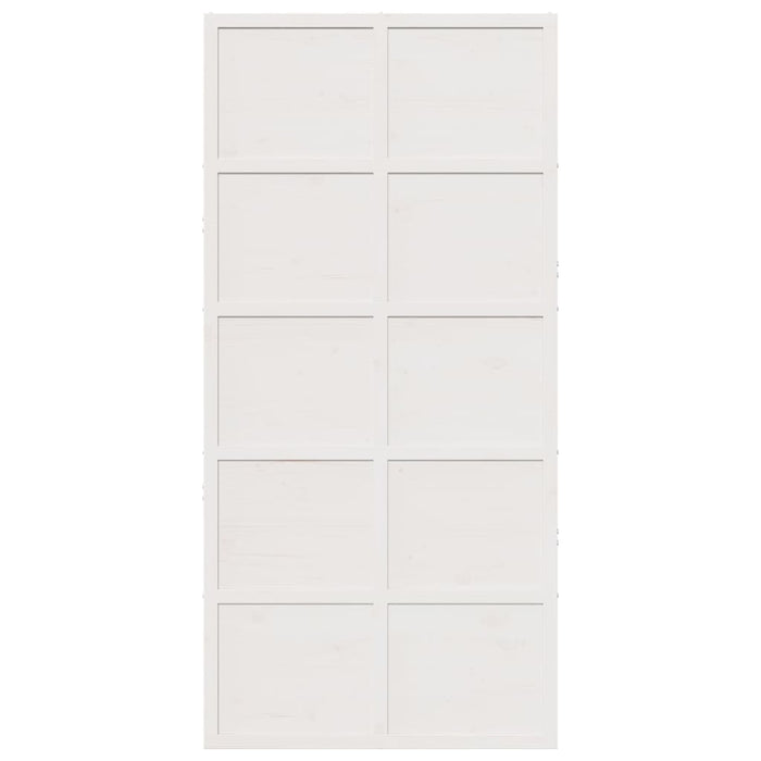 Porta del Granaio Bianca 100x208 cm in Legno Massello di Pino 850639