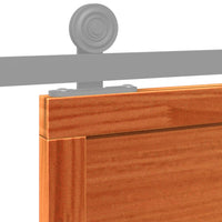 Porta del Granaio Marrone 100x208 cm in Legno Massello di Pino 850640