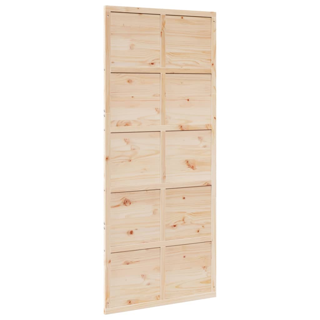Porta per Granaio 90x208 cm in Legno Massello di Pino 850641