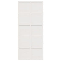 Porta del Granaio Bianca 90x208 cm in Legno Massello di Pino 850642