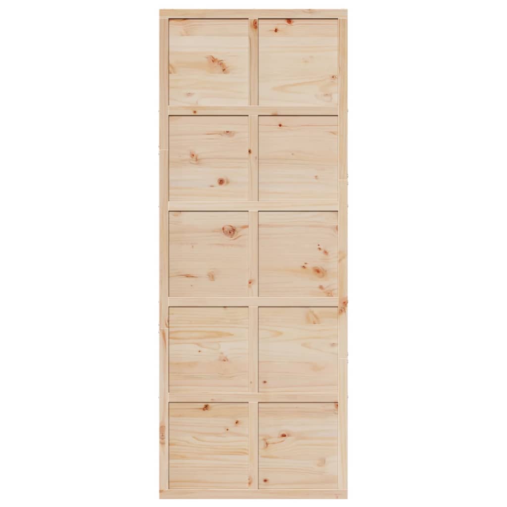 Porta per Granaio 80x208 cm in Legno Massello di Pino 850644