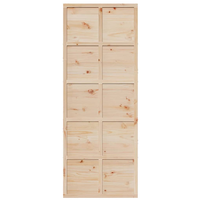 Porta per Granaio 80x208 cm in Legno Massello di Pino 850644