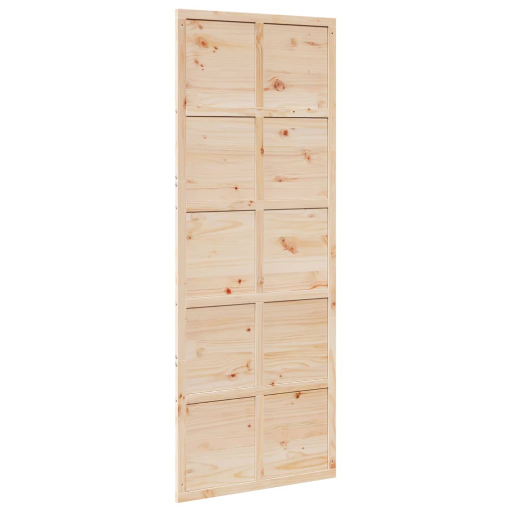 Porta per Granaio 80x208 cm in Legno Massello di Pino 850644