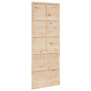 Porta per Granaio 80x208 cm in Legno Massello di Pino 850644