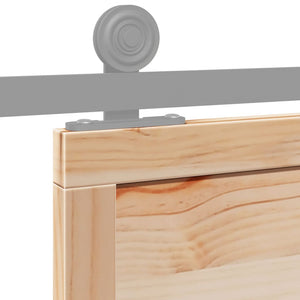 Porta per Granaio 80x208 cm in Legno Massello di Pino 850644