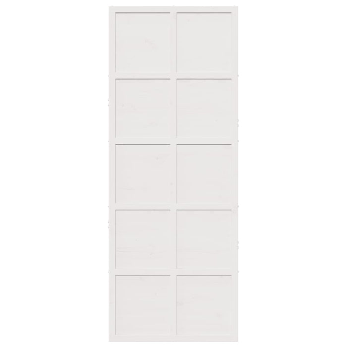 Porta del Granaio Bianca 80x208 cm in Legno Massello di Pino 850645