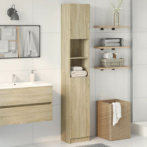 Mobile da Bagno Rovere Sonoma 32x25,5x190 cm Legno Multistrato