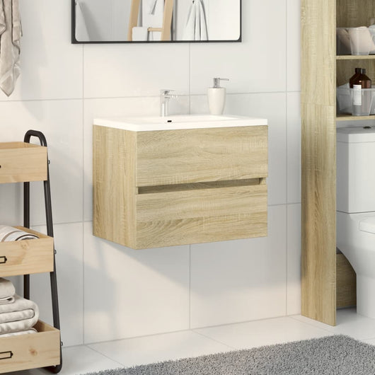 vidaXL Mobile Lavabo Rovere Sonoma 60x38,5x45 cm in Legno Multistrato