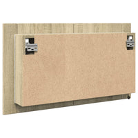 Mobile Specchio LED Rovere Sonoma 80x12x45 cm Legno Multistrato 849642