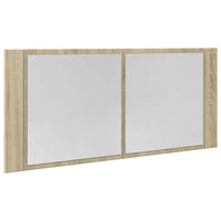 Mobile Specchio LED Rovere Sonoma 100x12x45cm Legno Multistrato 849644
