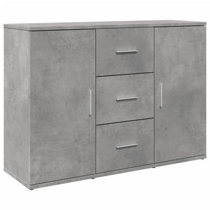 vidaXL Credenza Grigio Cemento 90,5x29,5x65 cm in Truciolato