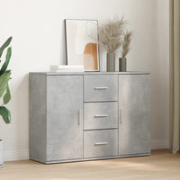 vidaXL Credenza Grigio Cemento 90,5x29,5x65 cm in Truciolato
