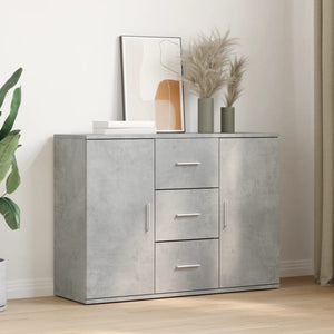 vidaXL Credenza Grigio Cemento 90,5x29,5x65 cm in Truciolato