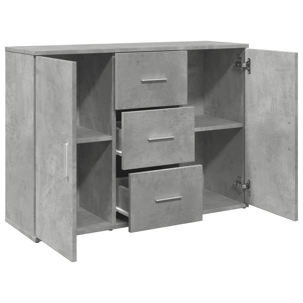 Credenza Grigio Cemento 90,5x29,5x65 cm in Truciolato 849877