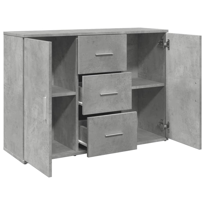 vidaXL Credenza Grigio Cemento 90,5x29,5x65 cm in Truciolato