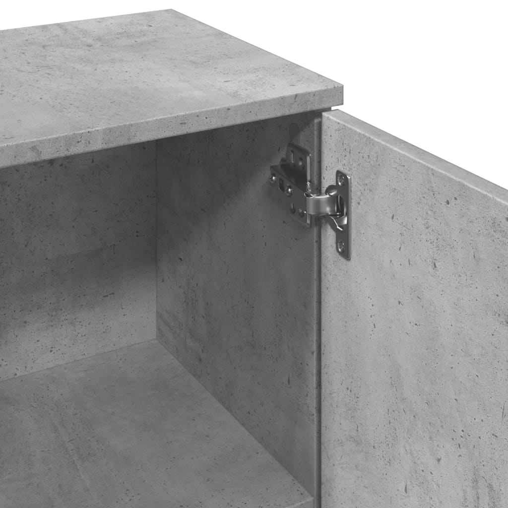 Credenza Grigio Cemento 90,5x29,5x65 cm in Truciolato 849877