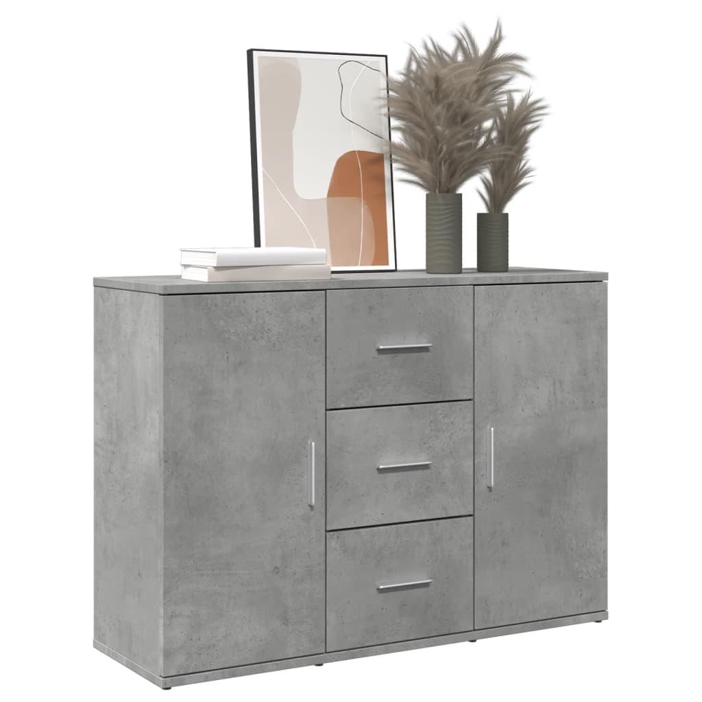 Credenza Grigio Cemento 90,5x29,5x65 cm in Truciolato 849877