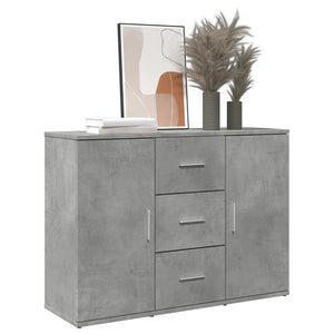 Credenza Grigio Cemento 90,5x29,5x65 cm in Truciolato 849877
