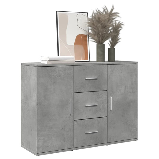 vidaXL Credenza Grigio Cemento 90,5x29,5x65 cm in Truciolato