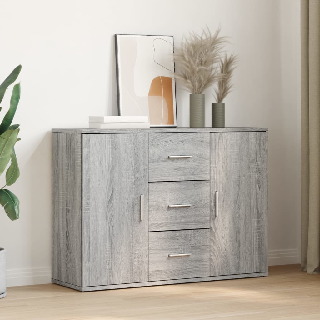Credenza Grigio Sonoma 90,5x29,5x65 cm in Truciolato 849879