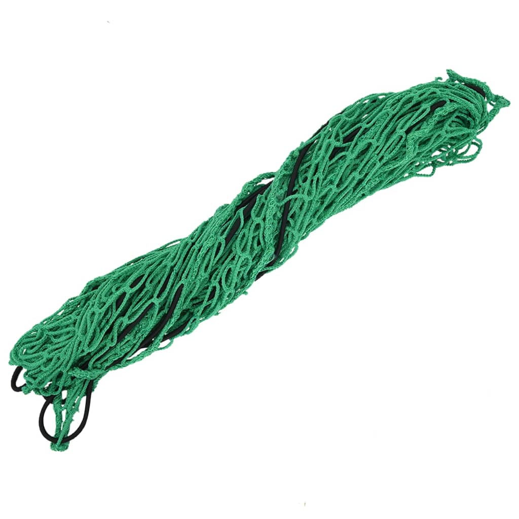 Rete per protezione rimorchio ancoraggio portapacchi con corda elastica 2,7 x 1,5 m PP verde 02_0042187