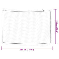 Rete per protezione rimorchio ancoraggio portapacchi con corda elastica 3,5 x 2,5 m PP bianco 02_0042203